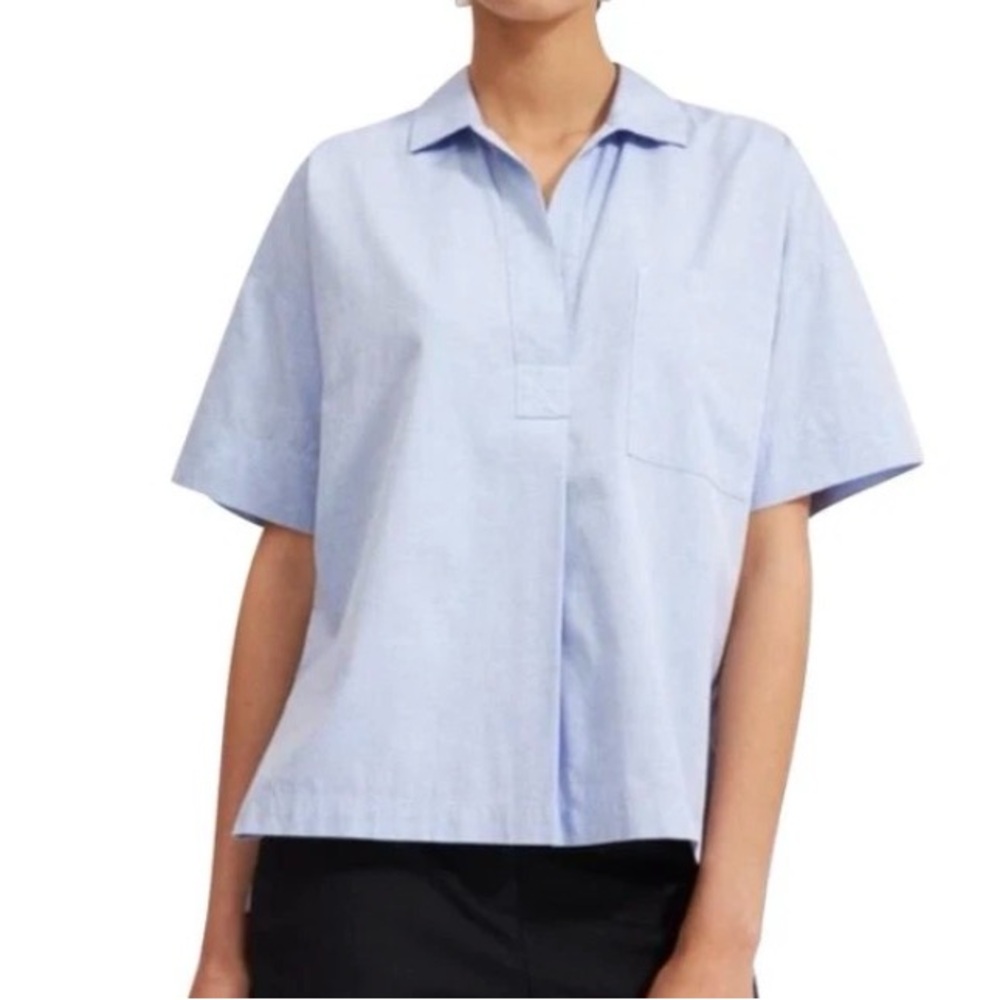 NWT Everlane Women's Boxy Light Blue Blouse Size 14